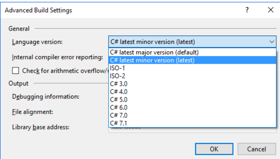 Visual Studio Impostazione per C#